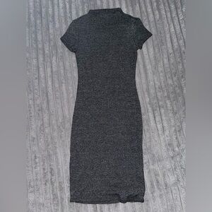 Charlotte Russe Charcoal Knit Bodycon Midi Dress